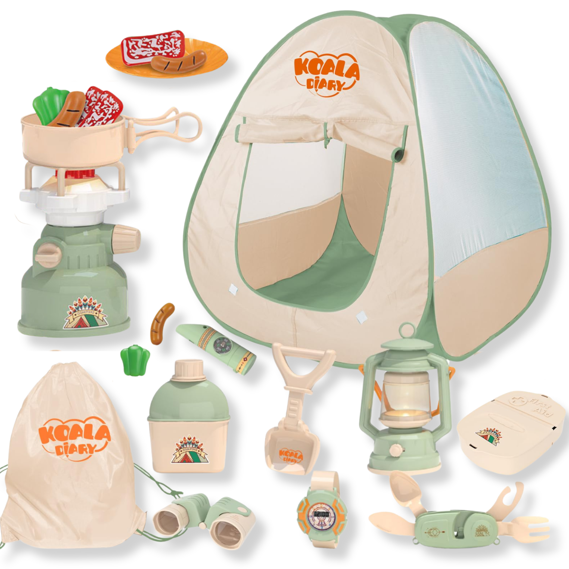 Kids Camping Gear Set with Pop-Up Tent Why2Wise - Main Image