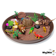 [Sensory Play] Dino and Volcano - Why2Wise