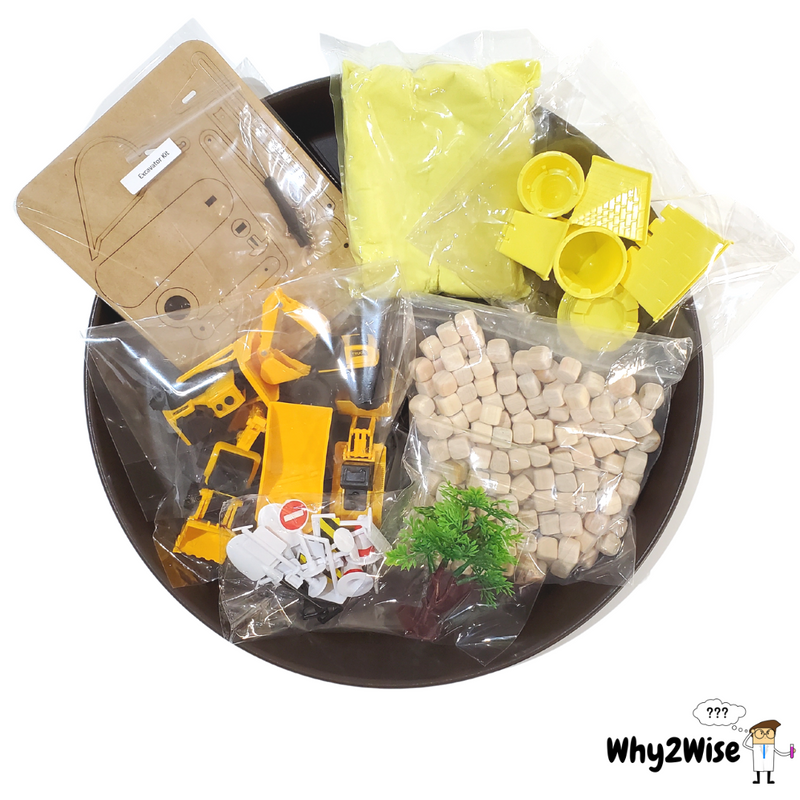 [Sensory Play] Construction and Excavator - Why2Wise